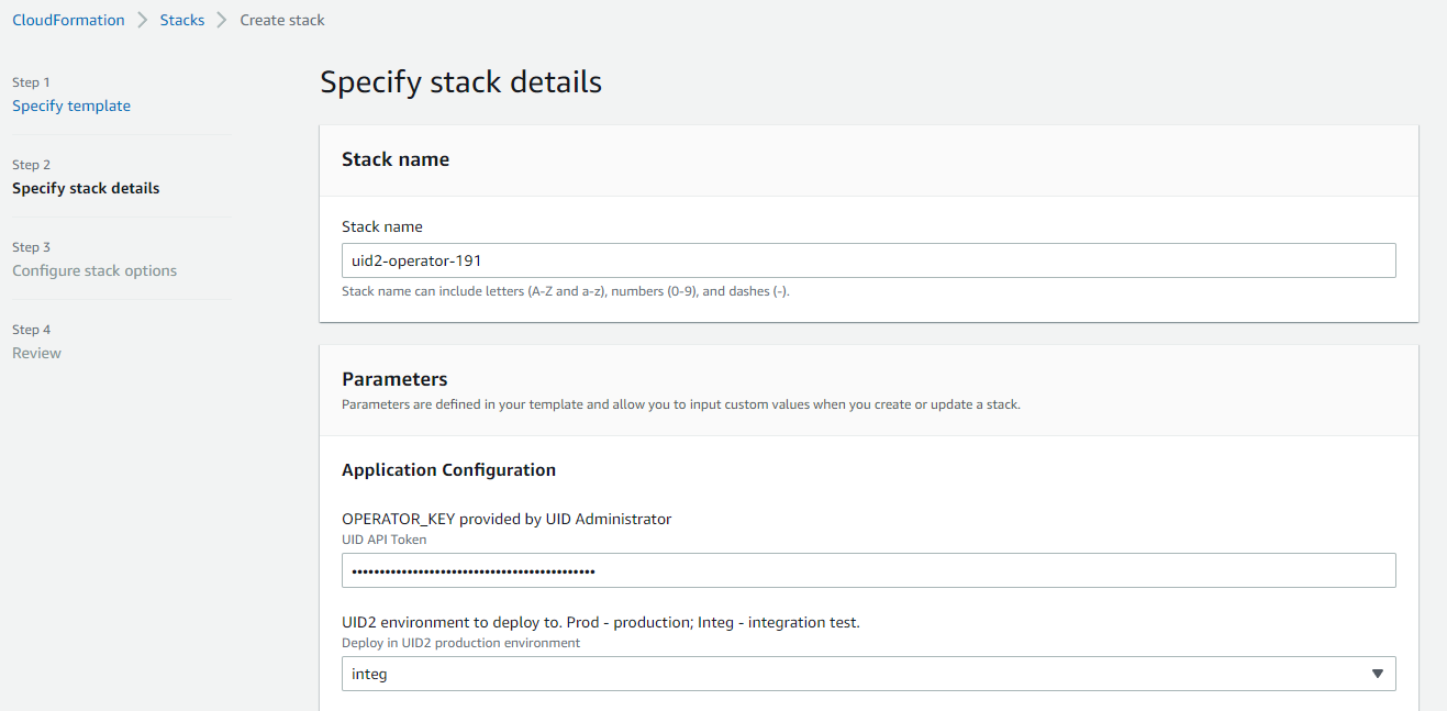 Application Configuration